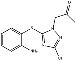 1-{5-[(2-aminophenyl)sulfanyl]-3-chloro-1H-1,2,4-triazol-1-yl}acetone,914357-51-0,结构式