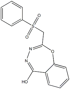 2-[(phenylsulfonyl)methyl]-1,3,4-benzoxadiazepin-5-ol,914357-63-4,结构式