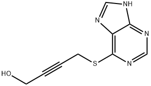 4-(9H-purin-6-ylsulfanyl)-2-butyn-1-ol Structure