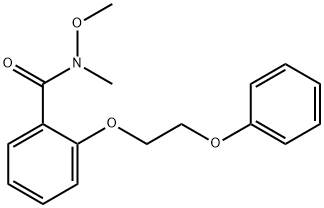 N-methoxy-N-methyl-2-(2-phenoxyethoxy)benzamide 化学構造式