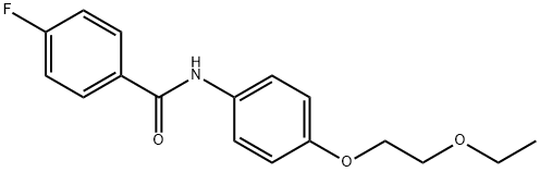 N-[4-(2-ethoxyethoxy)phenyl]-4-fluorobenzamide 化学構造式