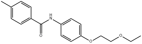 N-[4-(2-ethoxyethoxy)phenyl]-4-methylbenzamide 化学構造式