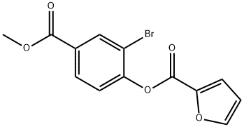 2-bromo-4-(methoxycarbonyl)phenyl 2-furoate Struktur