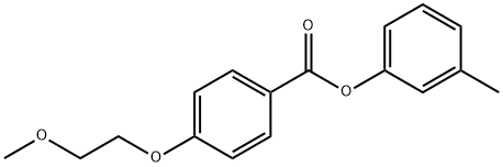 3-methylphenyl 4-(2-methoxyethoxy)benzoate Structure