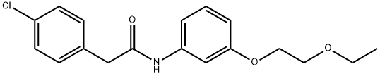 2-(4-chlorophenyl)-N-[3-(2-ethoxyethoxy)phenyl]acetamide,914453-63-7,结构式