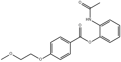 2-(acetylamino)phenyl 4-(2-methoxyethoxy)benzoate Structure