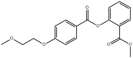 methyl 2-{[4-(2-methoxyethoxy)benzoyl]oxy}benzoate Struktur