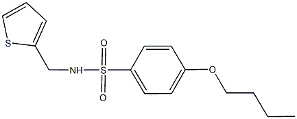 4-butoxy-N-(2-thienylmethyl)benzenesulfonamide 化学構造式