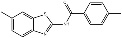 4-methyl-N-(6-methyl-1,3-benzothiazol-2-yl)benzamide Structure