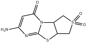 2-amino-5a,6,8,8a-tetrahydro-4H-thieno[3',4':4,5][1,3]thiazolo[3,2-a]pyrimidin-4-one 7,7-dioxide Structure