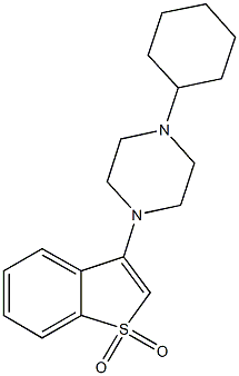 1-cyclohexyl-4-(1,1-dioxido-1-benzothien-3-yl)piperazine Struktur