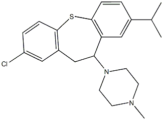 1-(2-chloro-8-isopropyl-10,11-dihydrodibenzo[b,f]thiepin-10-yl)-4-methylpiperazine,91528-29-9,结构式
