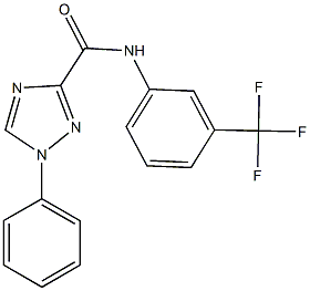 1-phenyl-N-[3-(trifluoromethyl)phenyl]-1H-1,2,4-triazole-3-carboxamide Struktur