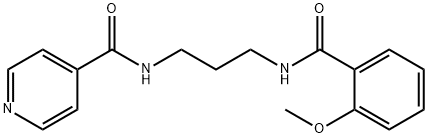 N-{3-[(2-methoxybenzoyl)amino]propyl}isonicotinamide Struktur