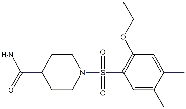 1-[(2-ethoxy-4,5-dimethylphenyl)sulfonyl]-4-piperidinecarboxamide 化学構造式