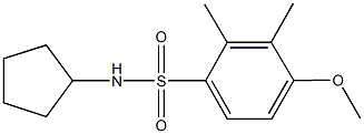 N-cyclopentyl-4-methoxy-2,3-dimethylbenzenesulfonamide,915875-53-5,结构式