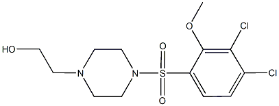 2-{4-[(3,4-dichloro-2-methoxyphenyl)sulfonyl]-1-piperazinyl}ethanol Structure