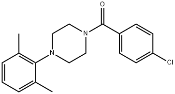 1-(4-chlorobenzoyl)-4-(2,6-dimethylphenyl)piperazine 结构式