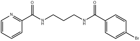 N-{3-[(4-bromobenzoyl)amino]propyl}-2-pyridinecarboxamide 化学構造式