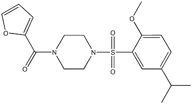 1-(2-furoyl)-4-[(5-isopropyl-2-methoxyphenyl)sulfonyl]piperazine 化学構造式