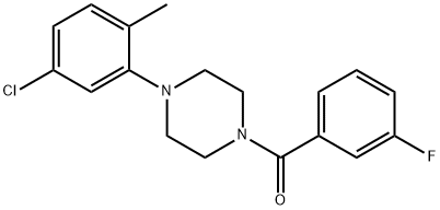 1-(5-chloro-2-methylphenyl)-4-(3-fluorobenzoyl)piperazine Structure