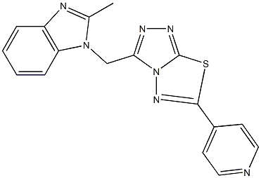 2-methyl-1-{[6-(4-pyridinyl)[1,2,4]triazolo[3,4-b][1,3,4]thiadiazol-3-yl]methyl}-1H-benzimidazole|