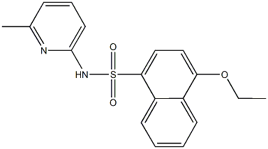 4-ethoxy-N-(6-methyl-2-pyridinyl)-1-naphthalenesulfonamide 化学構造式