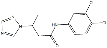 N-(3,4-dichlorophenyl)-3-(1H-1,2,4-triazol-1-yl)butanamide 结构式