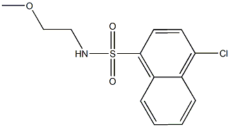 4-chloro-N-(2-methoxyethyl)-1-naphthalenesulfonamide 化学構造式