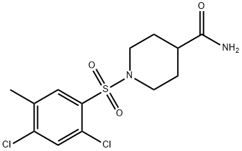 1-[(2,4-dichloro-5-methylphenyl)sulfonyl]-4-piperidinecarboxamide Structure