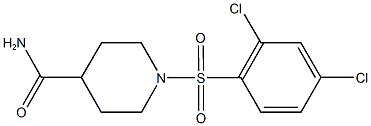 1-[(2,4-dichlorophenyl)sulfonyl]-4-piperidinecarboxamide 化学構造式