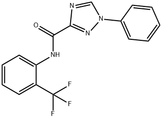 1-phenyl-N-[2-(trifluoromethyl)phenyl]-1H-1,2,4-triazole-3-carboxamide 结构式