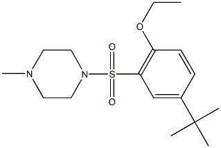 4-tert-butyl-2-[(4-methyl-1-piperazinyl)sulfonyl]phenyl ethyl ether 结构式