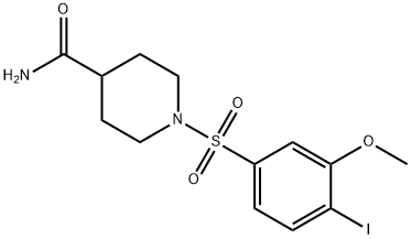 1-[(4-iodo-3-methoxyphenyl)sulfonyl]-4-piperidinecarboxamide,915924-96-8,结构式