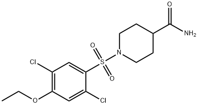 1-[(2,5-dichloro-4-ethoxyphenyl)sulfonyl]-4-piperidinecarboxamide 化学構造式