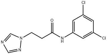 N-(3,5-dichlorophenyl)-3-(1H-1,2,4-triazol-1-yl)propanamide,915925-72-3,结构式