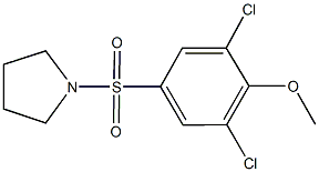 2,6-dichloro-4-(1-pyrrolidinylsulfonyl)phenyl methyl ether Structure