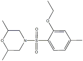 2-[(2,6-dimethyl-4-morpholinyl)sulfonyl]-5-methylphenyl ethyl ether|