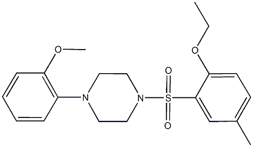 1-[(2-ethoxy-5-methylphenyl)sulfonyl]-4-(2-methoxyphenyl)piperazine Struktur