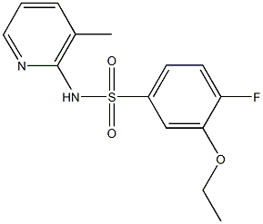 3-ethoxy-4-fluoro-N-(3-methyl-2-pyridinyl)benzenesulfonamide Struktur