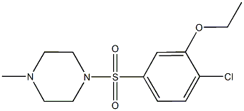 2-chloro-5-[(4-methyl-1-piperazinyl)sulfonyl]phenyl ethyl ether,915930-04-0,结构式