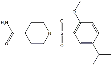 1-[(5-isopropyl-2-methoxyphenyl)sulfonyl]-4-piperidinecarboxamide,915930-12-0,结构式