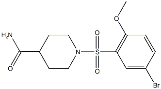 1-[(5-bromo-2-methoxyphenyl)sulfonyl]-4-piperidinecarboxamide,915930-85-7,结构式