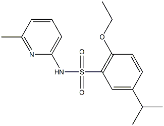 2-ethoxy-5-isopropyl-N-(6-methyl-2-pyridinyl)benzenesulfonamide 结构式