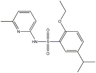 2-ethoxy-5-isopropyl-N-(6-methyl-2-pyridinyl)benzenesulfonamide Structure