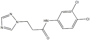 N-(3,4-dichlorophenyl)-3-(1H-1,2,4-triazol-1-yl)propanamide 结构式