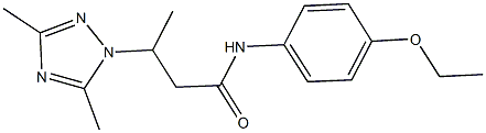 915932-81-9 3-(3,5-dimethyl-1H-1,2,4-triazol-1-yl)-N-(4-ethoxyphenyl)butanamide