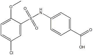 4-{[(5-chloro-2-methoxyphenyl)sulfonyl]amino}benzoic acid 结构式