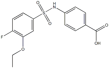 4-{[(3-ethoxy-4-fluorophenyl)sulfonyl]amino}benzoic acid Structure