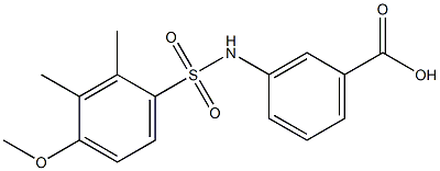 3-{[(4-methoxy-2,3-dimethylphenyl)sulfonyl]amino}benzoic acid|